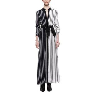 NWT Alice + Olivia Chassidy Maxi Shirtdress MED